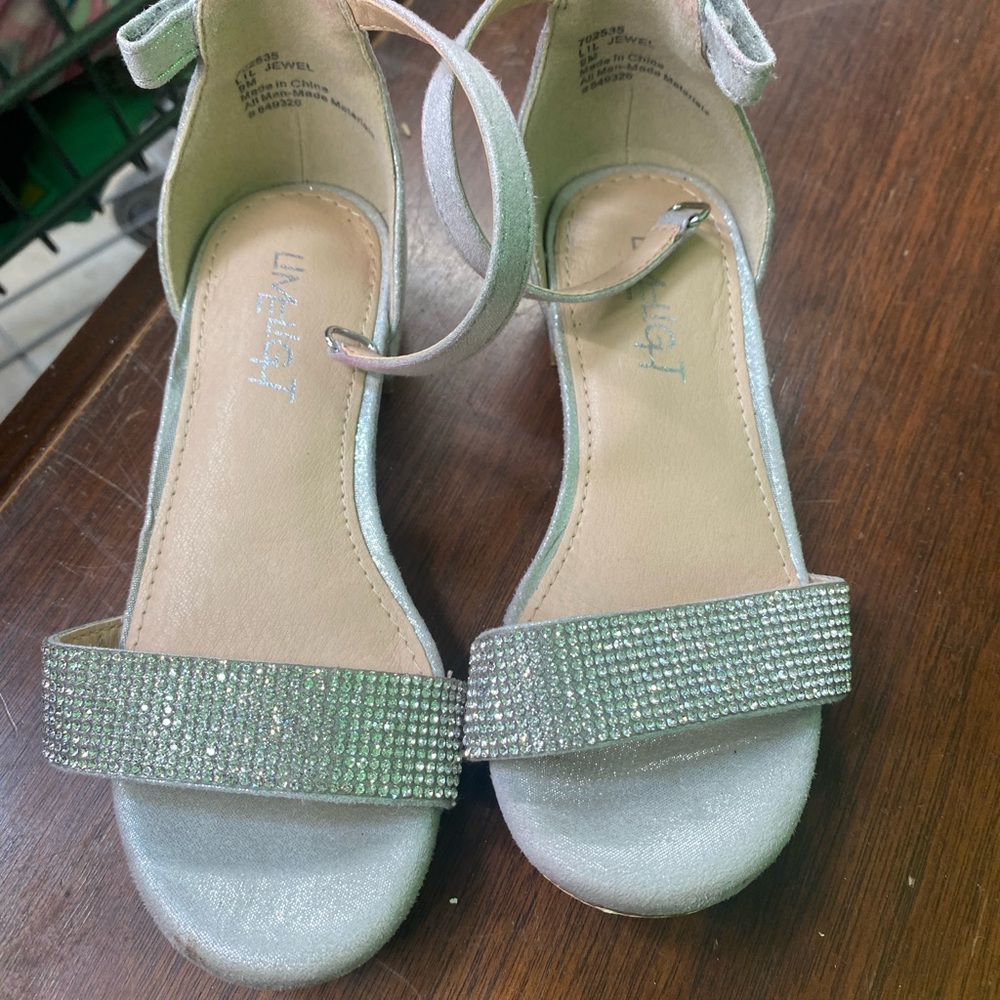 Limelight Silver Heels with Sparkling Embellishments